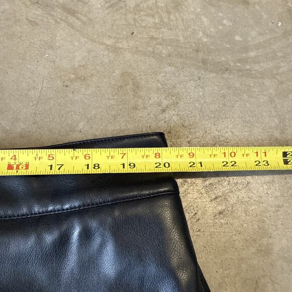 Soft Surroundings Rivka Faux Leather Pants Black Pull On 1X Wide‎ Leg Stretch - Picture 6 of 13